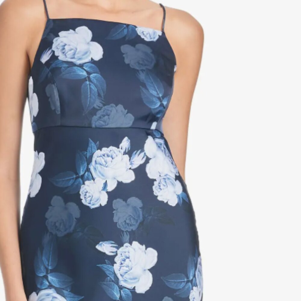 NWT SACHIN & BABI High Neck Shyla Gown Blue 6 MSRP 350